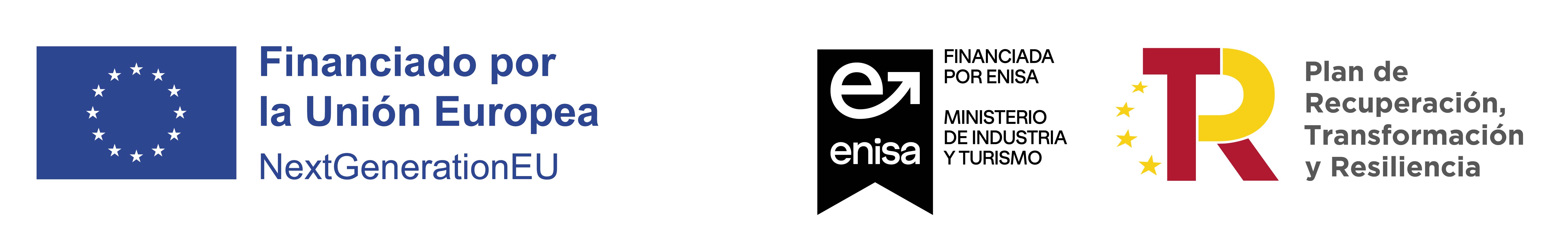 Financiado por la Unión Europea, NextGenerationEU · Financiada por ENISA, Ministerio de Industria y Turismo · Plan de Recuperación, Transformación y Resiliencia